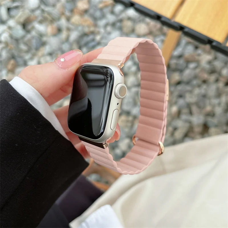 Blush Ridged Apple Watch Band