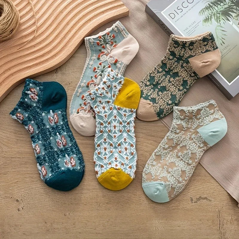 Aveline Embroidered Socks