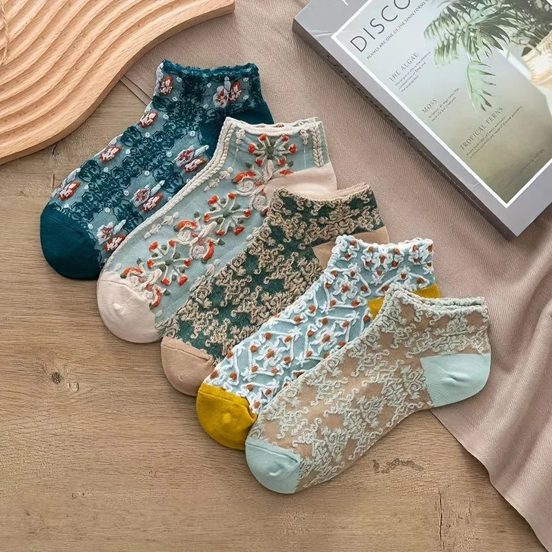 Aveline Embroidered Socks