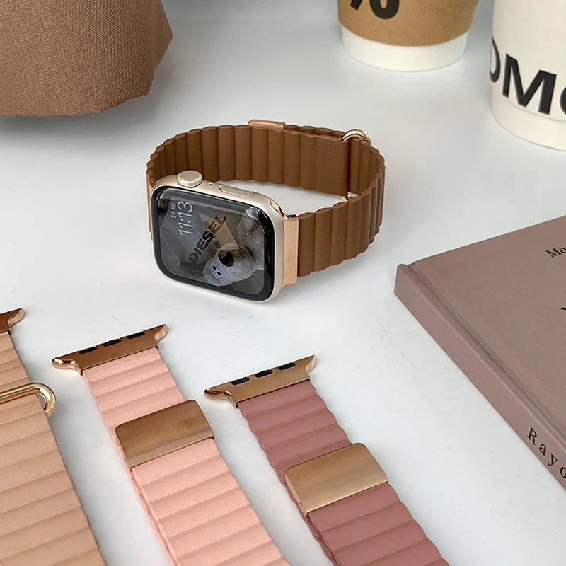Blush Ridged Apple Watch Band