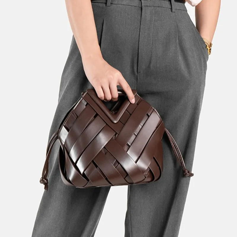 Aeris Woven Bucket Bag