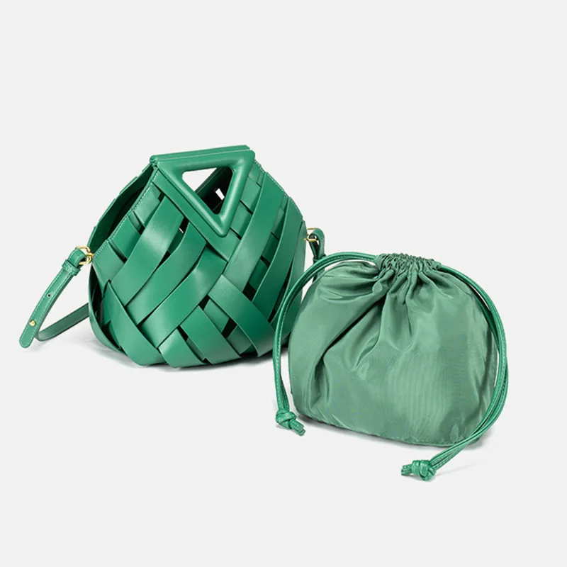 Aeris Woven Bucket Bag