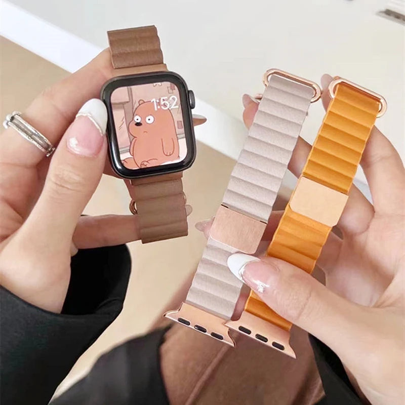 Blush Ridged Apple Watch Band
