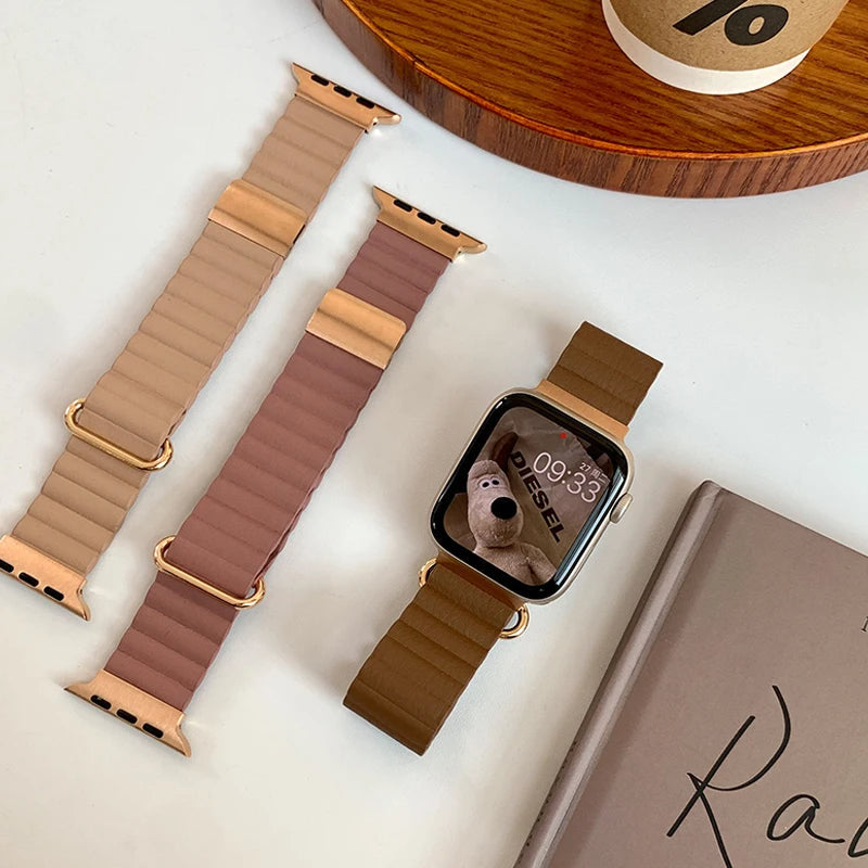 Blush Ridged Apple Watch Band