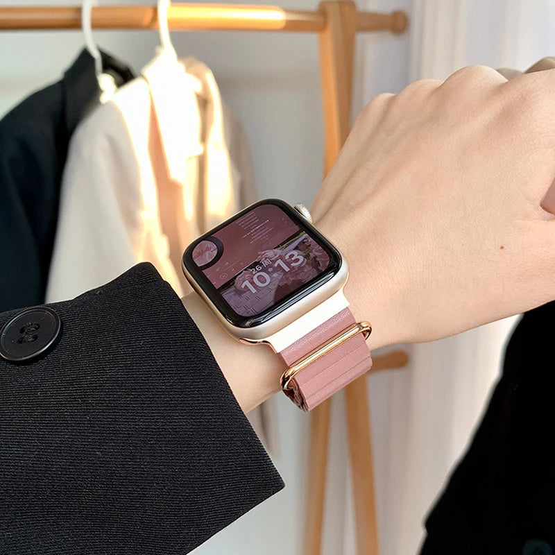 Blush Ridged Apple Watch Band