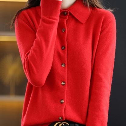 Grace Soft Knit Button-Up