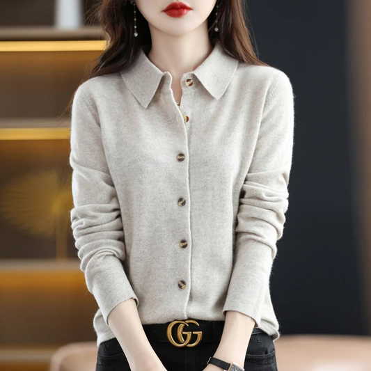 Grace Soft Knit Button-Up