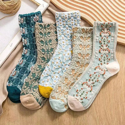 Aveline Embroidered Socks