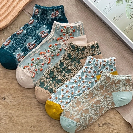 Aveline Embroidered Socks