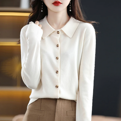 Grace Soft Knit Button-Up