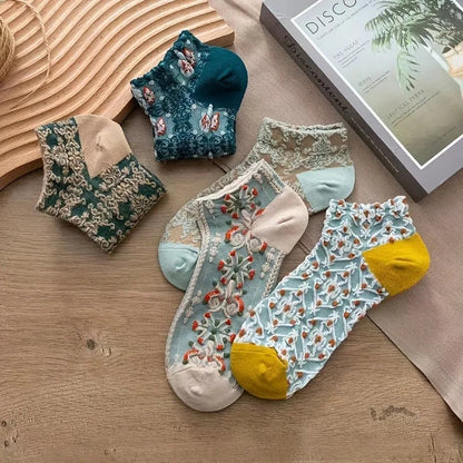 Aveline Embroidered Socks