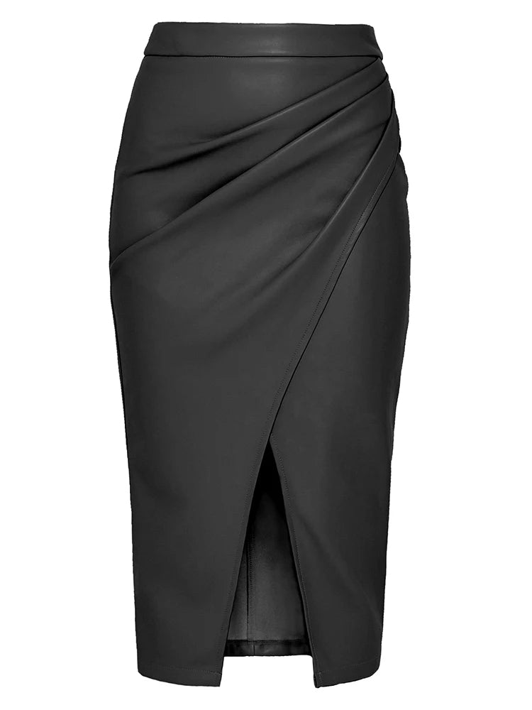 Cécile Sculpted Wrap Skirt