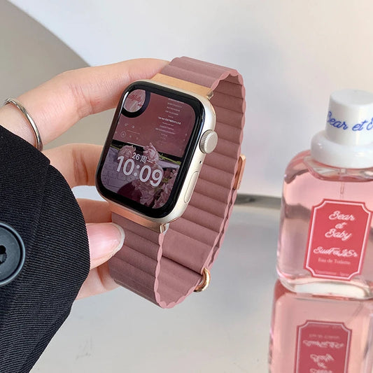 Blush Ridged Apple Watch Band